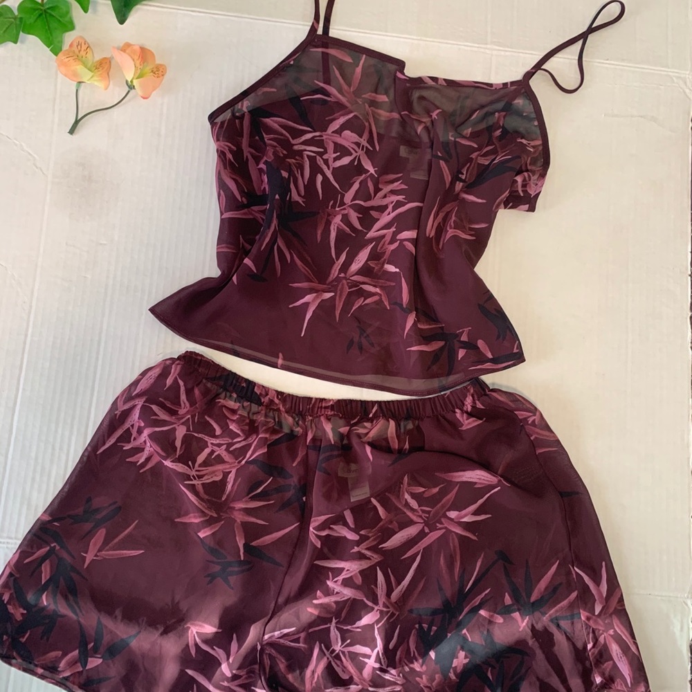 Calvin Klein Silk Pajama Short Set - Size M